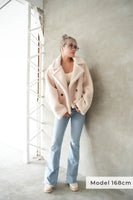 テディボアショートジャケット LightBeige