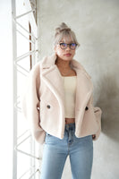 テディボアショートジャケット LightBeige