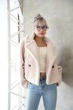テディボアショートジャケット LightBeige