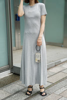 ハーフスリーブカットワンピース Gray