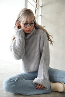 モヘアタートルプルオーバー LightGray
