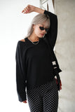 アンゴラタッチニットアンサンブル Black