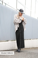 モール糸ジャガードニットカーデ	Gray（Ivory）