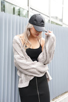 モール糸ジャガードニットカーデ	Gray（Ivory）