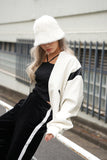 合皮切り替えブルゾン White