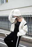 合皮切り替えブルゾン White