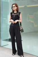 センタープレスワイドパンツ Black