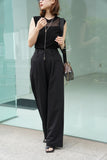 センタープレスワイドパンツ Black