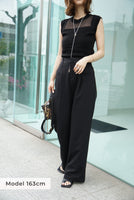 センタープレスワイドパンツ Black