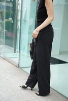 センタープレスワイドパンツ Black