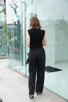 センタープレスワイドパンツ Black