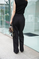 センタープレスワイドパンツ Black