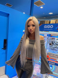 オフショルフレア袖TOPS　GRAY