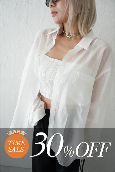 シアーオーバーシャツ White