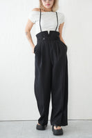 【美脚】ベルト付きサロペット　BLACK