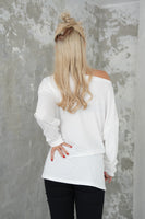 オフショルチュニックトップス　WHITE