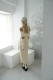 バイカラーニット ワンピース WHITE