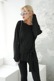 オフショルチュニックトップス　BLACK