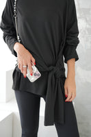 オフショルチュニックトップス　BLACK