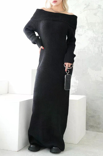 オフショルワンピース BLACK