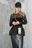 【再入荷】ドッキングバルーンビスチェトップス　BLACK