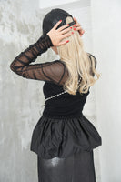 【再入荷】ドッキングバルーンビスチェトップス　BLACK
