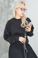花柄ふくれJQ トップス　BLACK