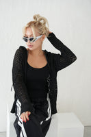 メッシュフーディー　BLACK
