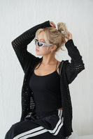 メッシュフーディー　BLACK