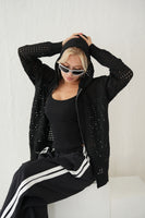 メッシュフーディー　BLACK