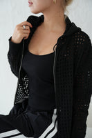 メッシュフーディー　BLACK