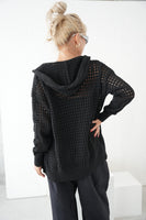 メッシュフーディー　BLACK