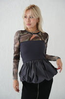 【再入荷】ドッキングバルーンビスチェトップス　charcoal