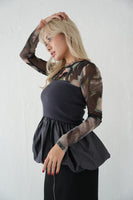 【再入荷】ドッキングバルーンビスチェトップス　charcoal