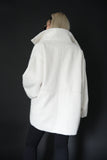 シャギースタンドカラーコート　IVORY