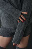 ケーブルKNIT SETUP GRAY