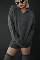 ケーブルKNIT SETUP GRAY
