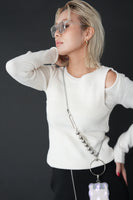 リサイクルオープンショルダーTOPS　IVORY
