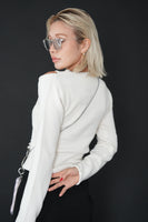 リサイクルオープンショルダーTOPS　IVORY