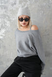 ワンショルKNITプルオーバー　GRAY