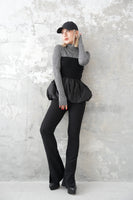 【再入荷】ドッキングバルーンビスチェトップス　BLACK