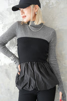 【再入荷】ドッキングバルーンビスチェトップス　BLACK