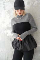 【再入荷】ドッキングバルーンビスチェトップス　BLACK