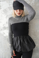 【再入荷】ドッキングバルーンビスチェトップス　BLACK