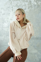 ダブルZIP オーバーサイズパーカー　BEIGE