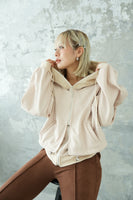 ダブルZIP オーバーサイズパーカー　BEIGE