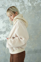 ダブルZIP オーバーサイズパーカー　BEIGE