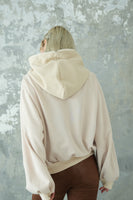 ダブルZIP オーバーサイズパーカー　BEIGE