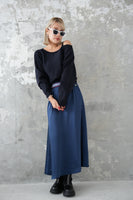 ワンショルKNITプルオーバー　NAVY
