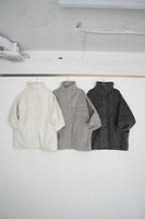 シャギースタンドカラーコート　GRAY